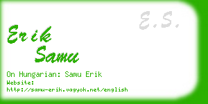 erik samu business card